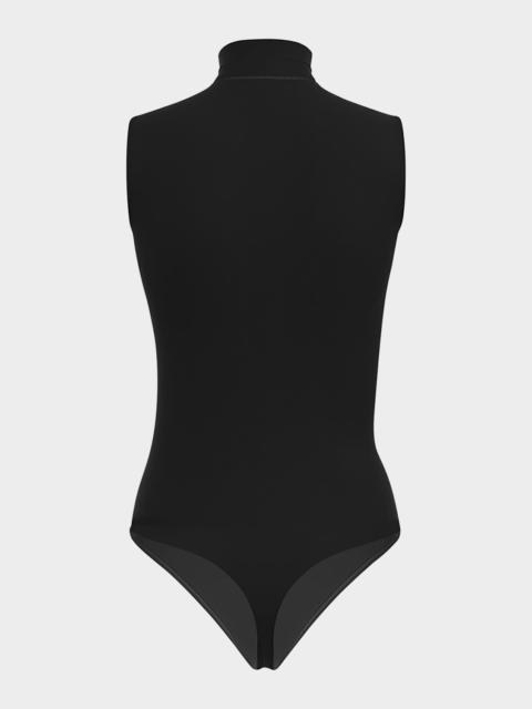 Wolford Sleeveless Mock-Neck String Bodysuit