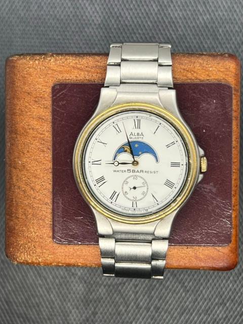 Other Designers Vintage Y2K Alba by Seiko Moonphase Roman Indices
