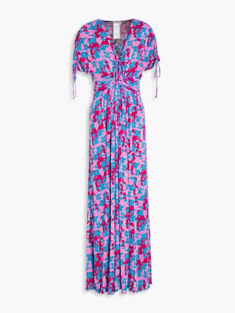 DIANE VON FURSTENBERG Charlotte reversible printed stretch-mesh midi dress