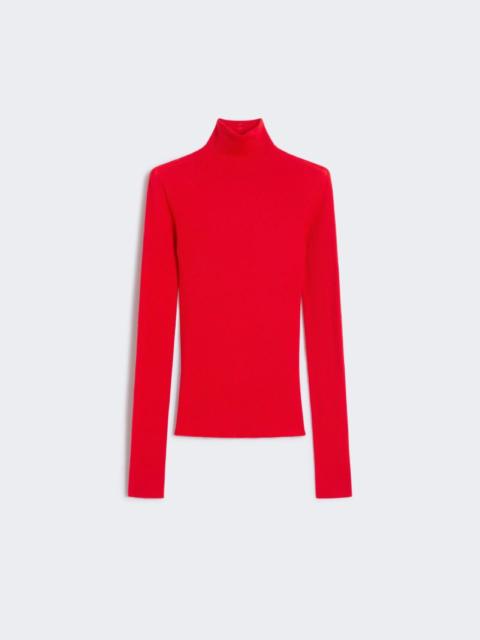 Sportmax Wool mock polo-neck sweater - RED