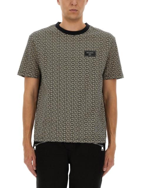 Balmain Balmain Men Monogrammed Jacquard T-Shirt