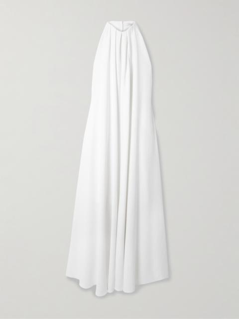 Givenchy Open-back Draped Cady Halterneck Maxi Dress