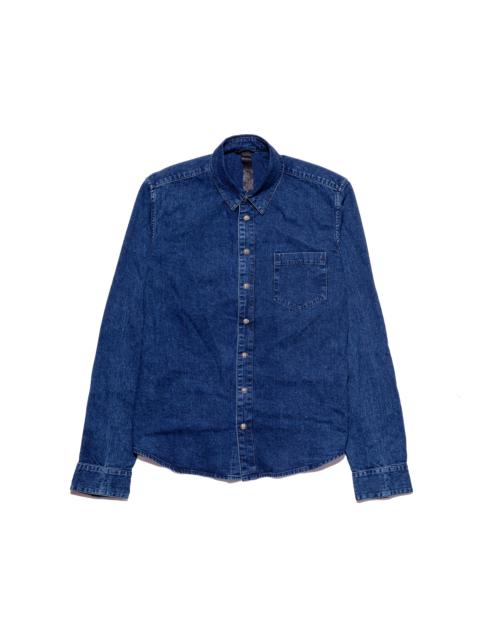 Chrome Hearts Chrome Hearts Denim Shirt With Leather Cross Patch Blue