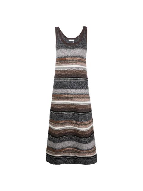 Chloé Silk Blend Cotton Sleeveless Long Dress