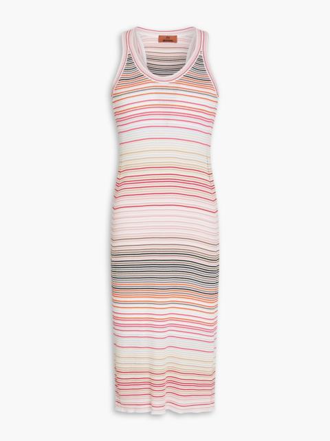Missoni Striped ribbed cotton-blend dress