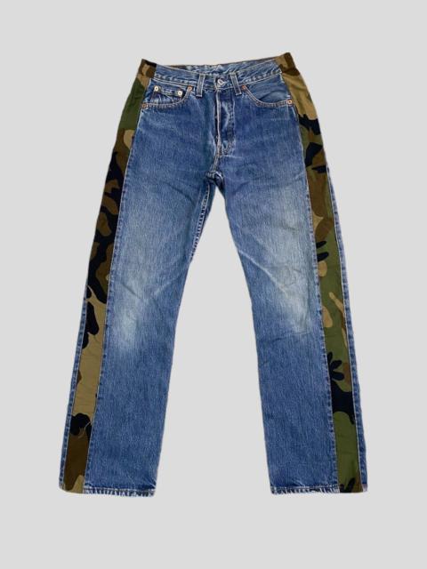 Other Designers Vintage LEVIS 501 Custom Camo Reconstructed Hybrid Denim