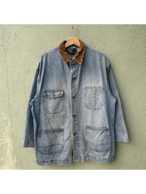 Other Designers Polo Ralph Lauren - Vintage POLO by RALPH LAURAN Dirty Faded Button Denim Jcket