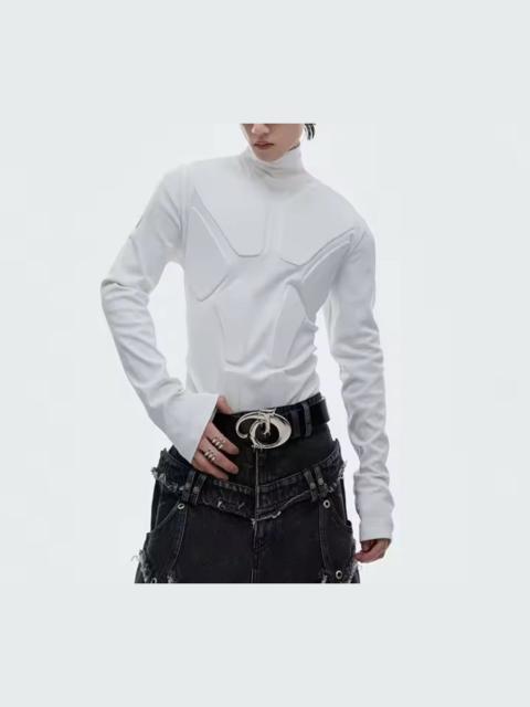 Other Designers Japanese Brand - High Fashion Turtleneck with Sculpted Shoulders - Futuristic