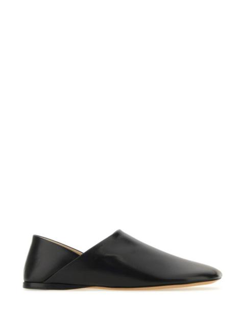 Loewe Woman Black Leather Toy Loafers