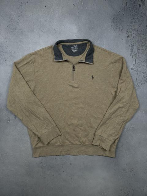 Polo Ralph Lauren Polo Ralph Lauren Quarter Zip Pullover Beige Pony Logo y2k