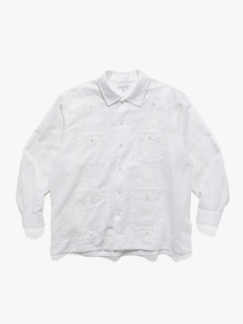 Engineered Garments Guayabera Shirt Linen Handkerchief White