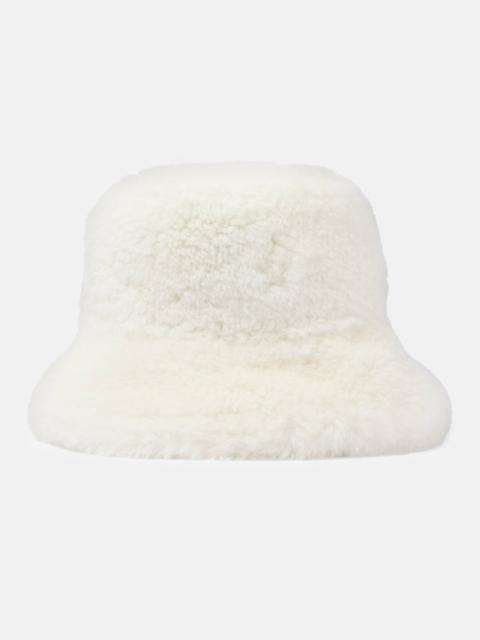 Shearling bucket hat