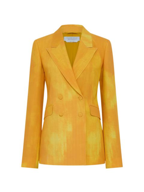 GABRIELA HEARST Angela Double-Breasted Wool Blazer yellow