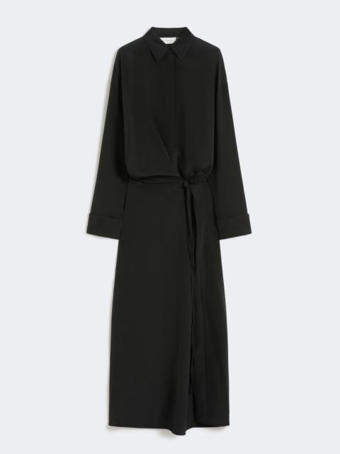 Sportmax Stretch silk shirt dress - BLACK