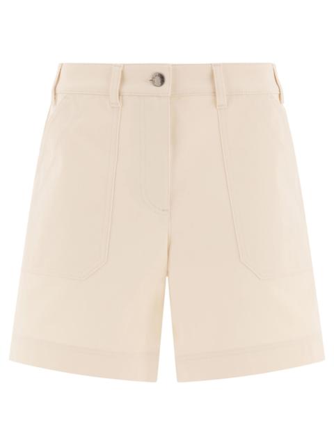 Moncler Moncler Cotton Gabardine Shorts Beige Women