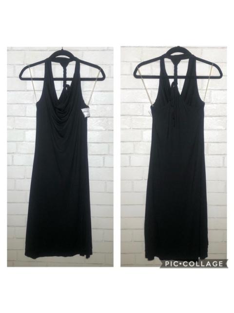 Other Designers Matty M Black Rope Back Drape Neck Dress