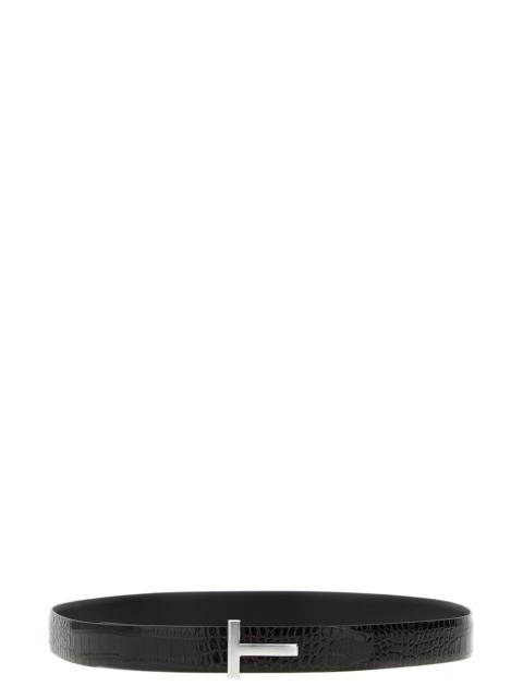 TOM FORD Reversible crocodile leather belt