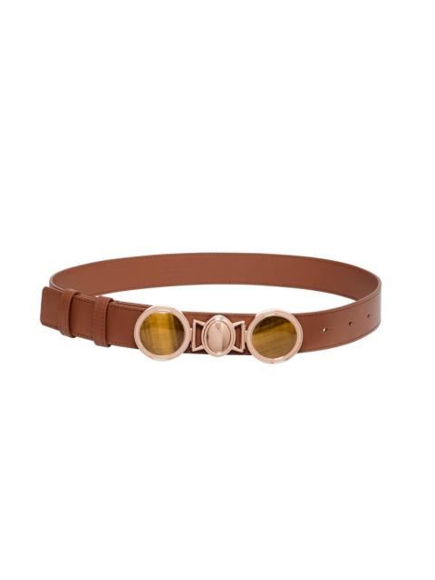 GABRIELA HEARST Grange Stone Belt in Cognac Leather