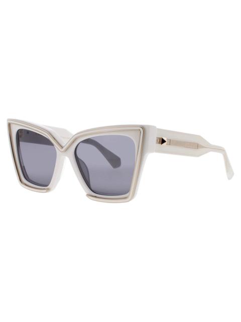 Valentino Valentino Grace Grey Butterfly Ladies Sunglasses VLS-126 C 54
