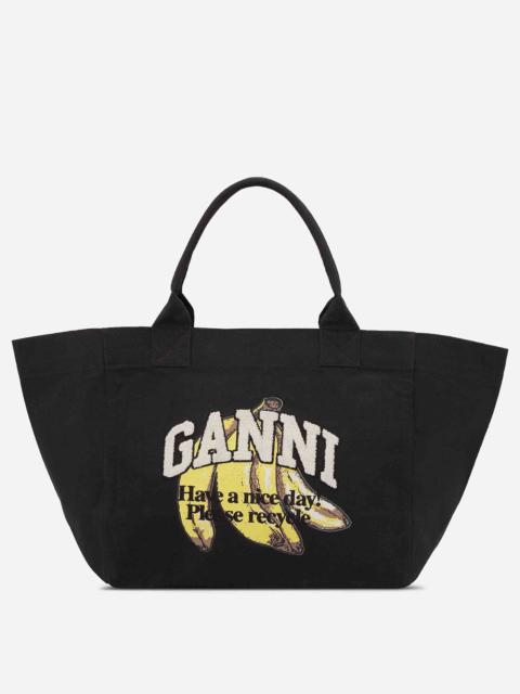 GANNI BANANA PRINT XXL TOTE BAG