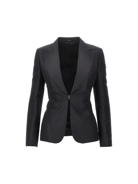 GUCCI Gucci Silk Faille Jacket Black Women