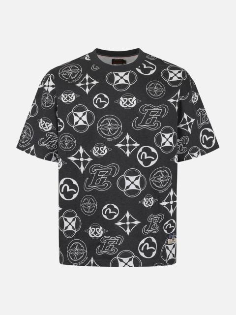 EVISU Allover Multi-logo Print Loose Fit T-shirt