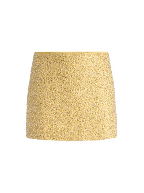 Alice + Olivia ECENIA EMBELLISHED TWEED MINI SKIRT