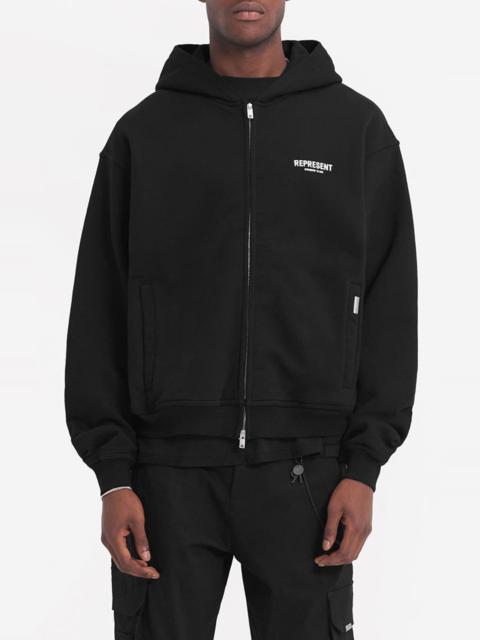 REPRESENT Represent Owners' Club Script Graphic Zip Hoodie in Black at Nordstrom