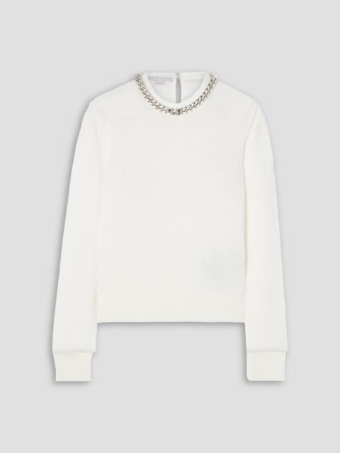 Stella McCartney Falabella chain-embellished wool sweater