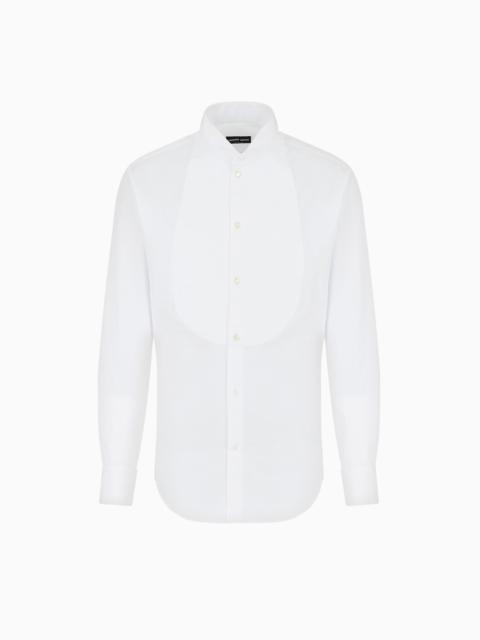 GIORGIO ARMANI Icon tuxedo shirt in cotton poplin