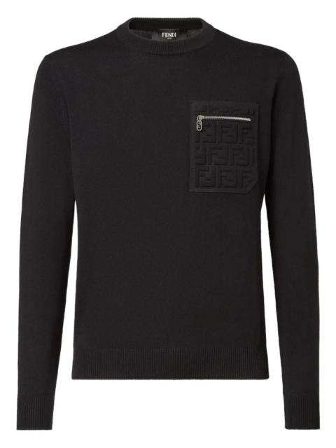 FENDI Fendi Men Breast Pocket Wool Pullover