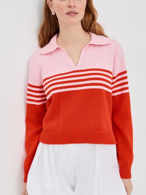 SIMKHAI Jules Knit Polo Sweater