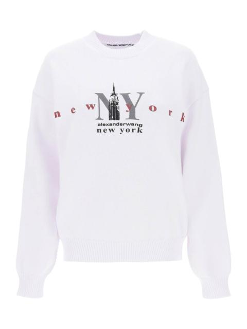 Alexander Wang Ny Empire State Logo Cotton Sweater