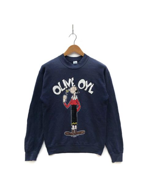Other Designers Vintage - Vintage 93' Olive Oyl Mirror Print Sweatshirts #0692-20