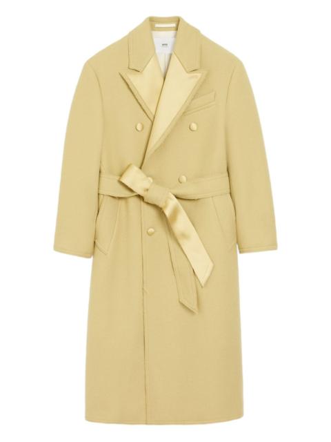 AMI Paris double-breasted wool long coat
