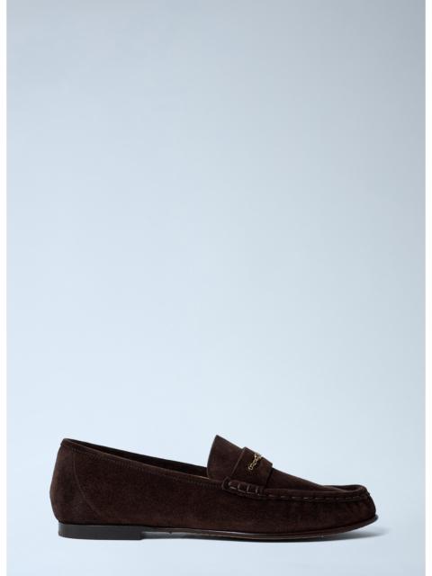 Chloé Chloé Women Suede Logo Motif Loafers