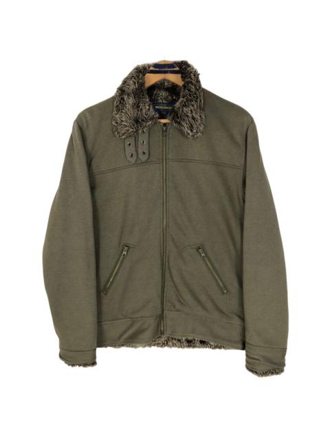 Other Designers Vintage Woolrich Shearling Mock Neck Sweater