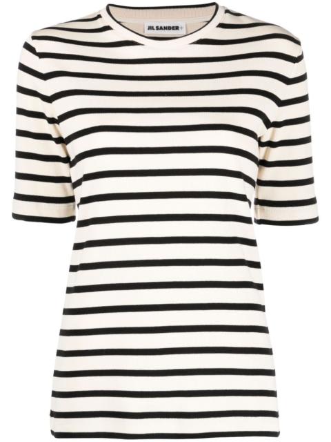 Jil Sander Jil Sander Women Striped Cotton T-Shirt
