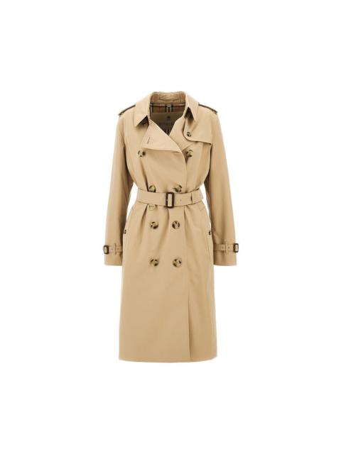 Burberry Burberry Long 'Kensington' Trench Coat Beige Women