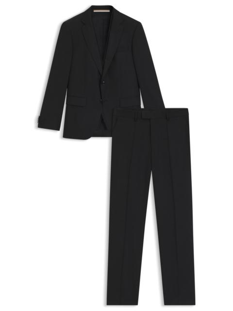 BOSS MICRO-PATTERNED SLIM-FIT SUIT IN STRETCH WOOL