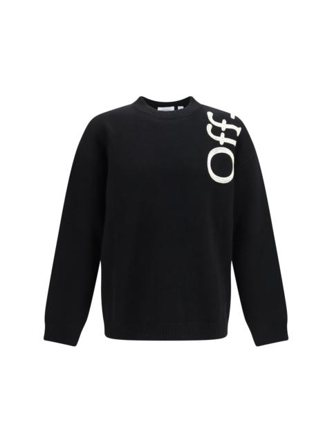 Off-White Off-white Vertical Bookish Logo Knit Crewneck Black