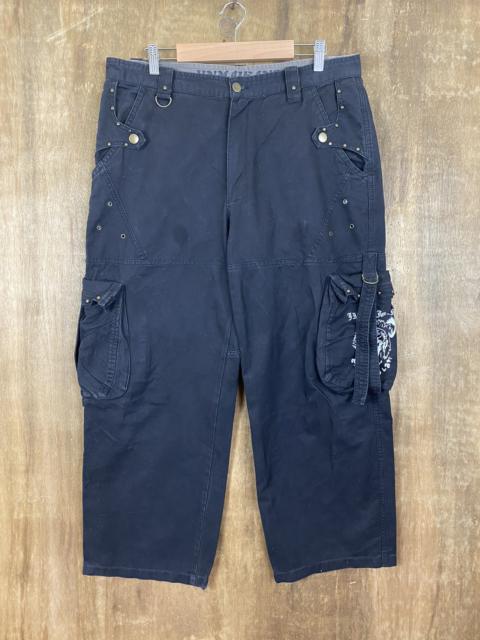 Other Designers Japanese Brand - Junma Jeans Black Cargo Bondage Multipocket Pants #1521