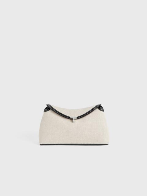 TOTEME T-Lock clutch ecru/black