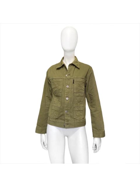 Other Designers 20471120 - 20471120 double sex green six pocket denim jacket M