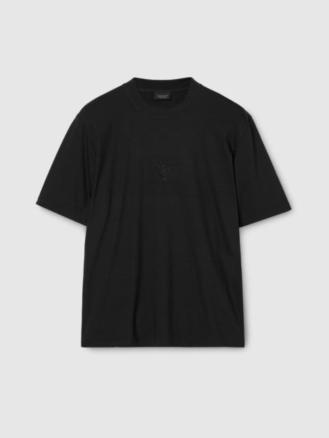 GUCCI Soft rayon jersey T-shirt with embroidery