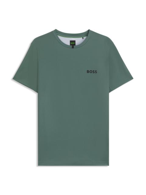 BOSS SLIM-FIT T-SHIRT IN STRETCH PIQUÉ WITH ODOR CONTROL