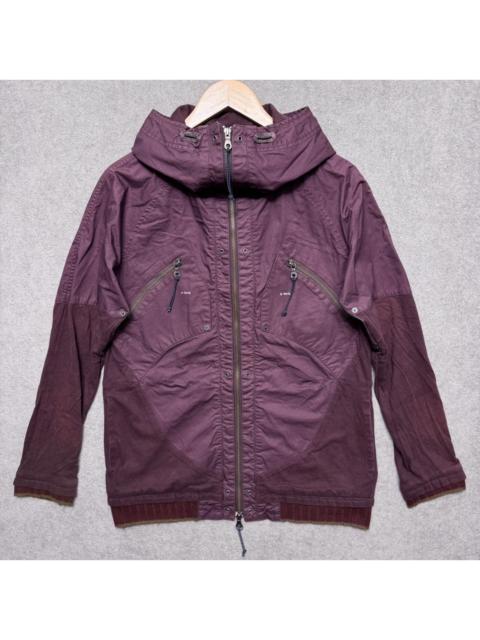 Other Designers PPFM re birth Burgundy Hooded Jacket