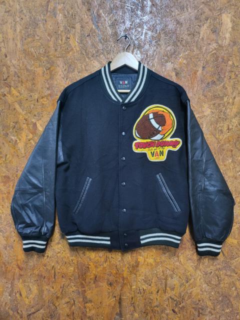 Other Designers Japanese Brand - Van Jac Vintage Varsity Jacket Leather Sleeve