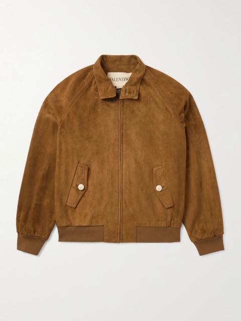 Valentino Suede Jacket Brown