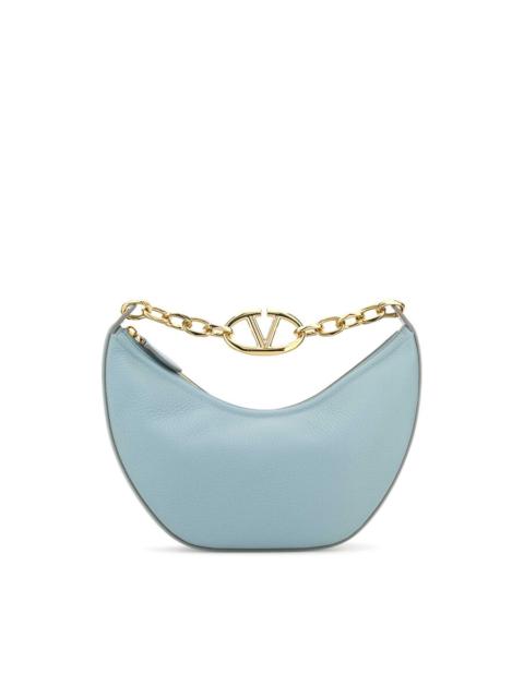 Valentino Valentino Garavani Light Blue Leather Small Hobo Moon Handbag
